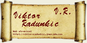 Viktor Radunkić vizit kartica